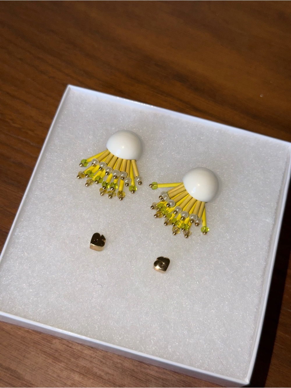 Kate Spade Statement Ball & Fringe Stud Earrings